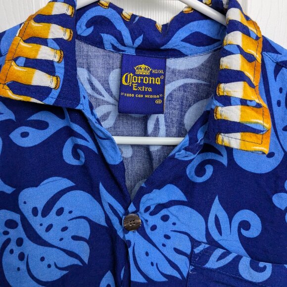Corona Extra Hawaiian Style Shirt, Men's XL, Beer Bottle Design, Soft Rayon - Picture 3 of 10